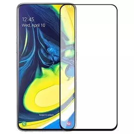 Защитное стекло Glass PRO (Full) Screen для Samsung Galaxy A80 (2019) цветное (черная рамка)