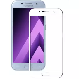 Защитное стекло Glass PRO (Full) Screen для Samsung Galaxy A7 (2017) SM-A720 цветное (белая рамка)