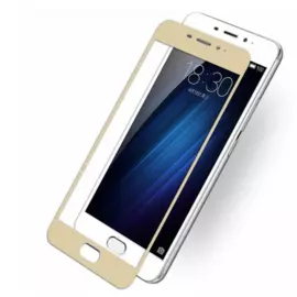 Защитное стекло Glass PRO (Full) Screen для Meizu U20 цветное (золотая рамка)