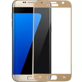 Защитное стекло Glass PRO (Full) Screen для Samsung Galaxy S7 (SM-G930) цветное (золотая рамка)