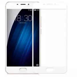 Защитное стекло Glass PRO (Full) Screen для Meizu U20 цветное (белая рамка)