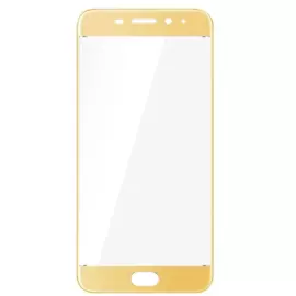Защитное стекло Glass PRO (Full) Screen для Meizu M5 Note цветное (золотая рамка)