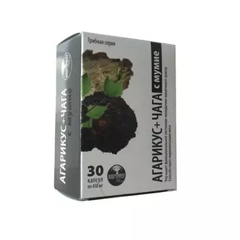 Агарикус+Чага с мумие Грибная серия капсулы 30 шт