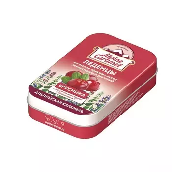 Альпийская карамель Детские леденцы Брусника 53 г