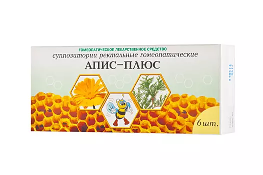 Апис-Плюс-ДН суппоззитории ректальные гомеопатические 6 шт