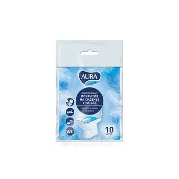 Aura Покрытие на сиденье унитаза одноразовое 10 шт