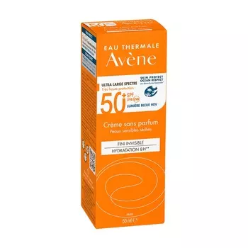 Avene Sun Крем солнцезащитный без отдушек для сухой и чувствительной кожи SPF50+ 50 мл