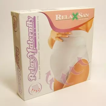 RelaxMaternity Бандаж-трусики дородовый с хлопком размер М Белый