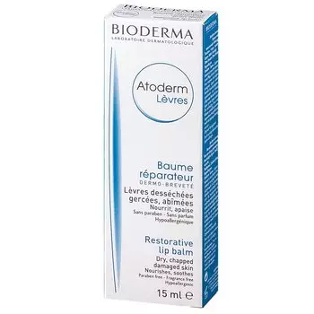 Bioderma Atoderm Бальзам для губ питательный 15 мл