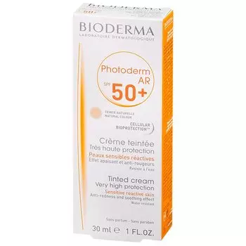 Bioderma Photoderm AR Крем солнцезащитный SPF 50+ с тоном для чувствительной кожи 30 мл