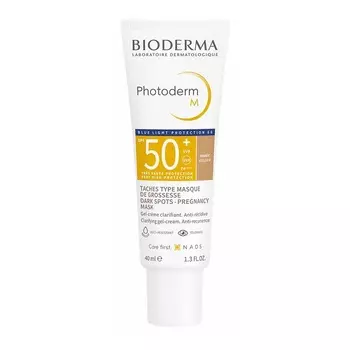 Bioderma Photoderm М Крем-гель тональный солнцезащитный SPF 50+ Темный оттенок 40 мл