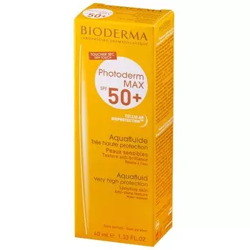 Bioderma Photoderm Max Аквафлюид тональный солнцезащитный SPF 50+ 40 мл