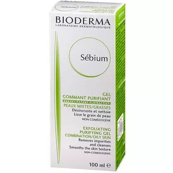 Bioderma Sebium Гель гуммирующий с микрогранулами для глубокого очищения кожи 100 мл