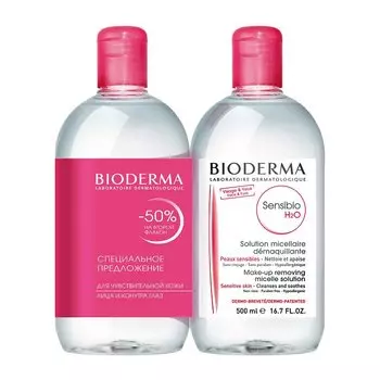 Bioderma Sensibio Н2О Набор мицеллярной воды 500 мл 2 шт
