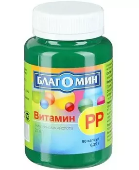 Благомин Витамин РР Никотиновая кислота капсулы 90 шт