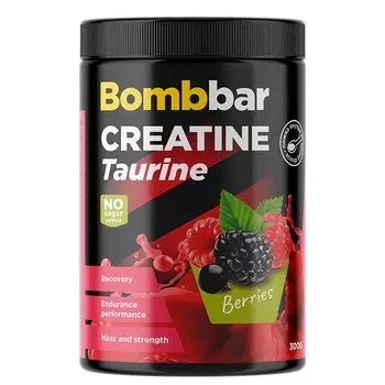 Bombbar Pro Креатин+Таурин порошок Лесные ягоды 300 г