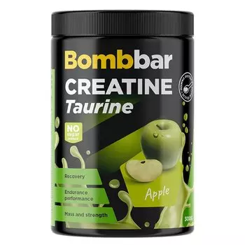Bombbar Pro Креатин+Таурин порошок Яблоко 300 г