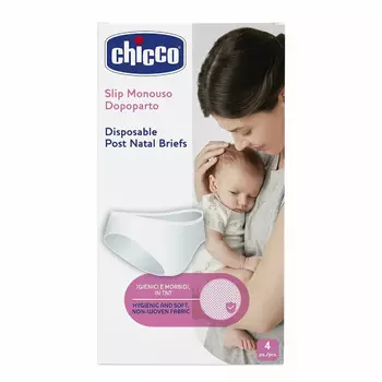 Chicco Трусы послеродовые одноразовые размер 3 4 шт
