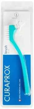 Curaprox Зубная щетка Курадент для ухода за зубными протезами Зеленая