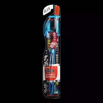 Денталпро Зубная щетка многоуровневая (средней жесткости) Блек Ультра Слим плюс