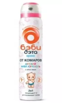 Дэта Бэби Aqua Аэрозоль от комаров 2в1 для детей с 1 года 100 мл