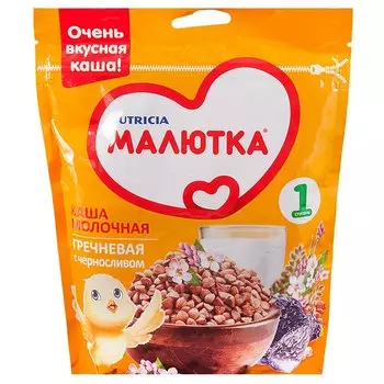 Детское питание Малютка каша мол. сух. гречка/чернослив 220 г