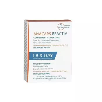 Ducray Anacaps Reactiv для волос и кожи головы капсулы 3 х 30 шт