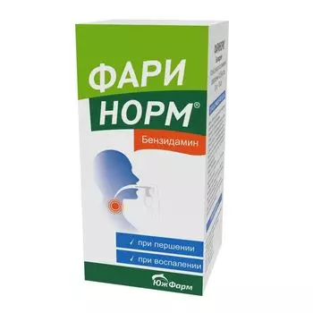 Фаринорм Бензидамин 0,255 мг/доза спрей для местного применения 30 мл