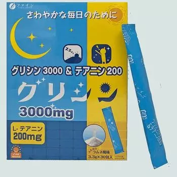 Fine Japan Глицин и теанин порошок 30 шт