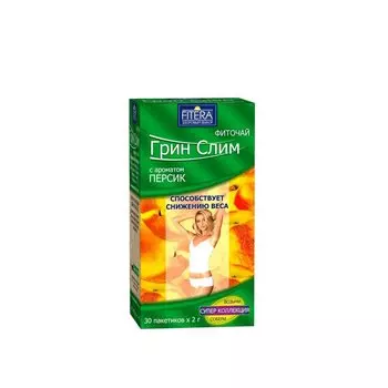 Fitera Фиточай Грин Слим Персик фильтр-пакеты 2 г 30 шт