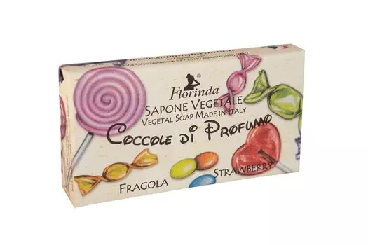 Флоринда Мыло туалетное твердое Клубника 100 г