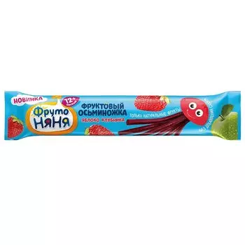 ФрутоНяня Фруктовый осьминожка Яблоко-Клубника 16 г
