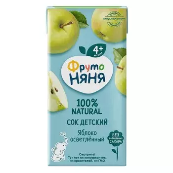 ФрутоНяня Сок осветленный Яблоко 200 мл