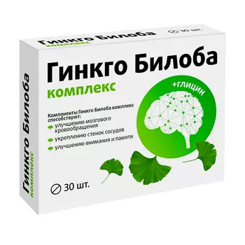 Гинкго Билоба 40 мг таблетки 30 шт