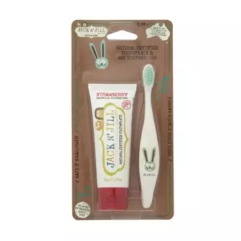 Jack N' Jill зубная паста для детей Клубника с щеткой 50 г