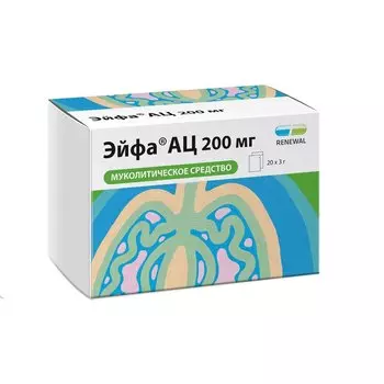 Эйфа АЦ 200 мг гранулы для приготовления раствора 3 г 20 шт