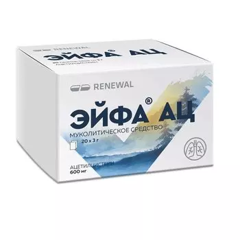 Эйфа АЦ 600 мг гранулы для приготовления раствора 3 г 20 шт
