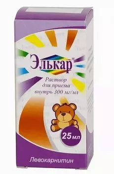 Элькар 300 мг/мл раствор для приема внутрь 25 мл
