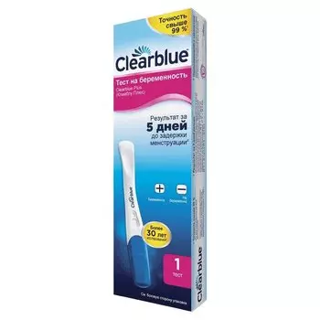 Clearblue Plus Тест на беременность струйный тест-кассета 1 шт
