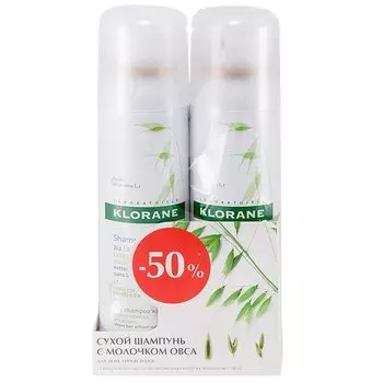 КЛОРАН Шампунь сухой с молочком овса 150 мл спрей 2 шт скидка 50% на второй продукт