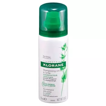 Klorane Шампунь-спрей сухой себорегулирующий с крапивой 50 мл