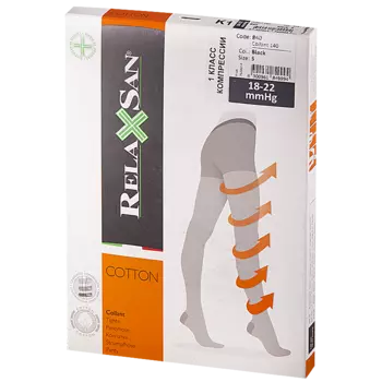 Колготки компрессионные Collant Cotton (с хлопком) 140den разм5 цвет nero N1