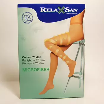 Relaxsan MicroFiber Колготки компрессионные Collant профилактические 70 den размер 5 Черные