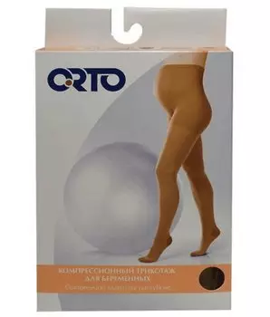 Orto Колготки компрессионные для беременных 2 класс компрессии размер L Бежевые