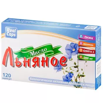 RealCaps Масло льняное капсулы 120 шт
