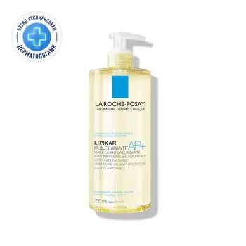 La Roche-Posay Lipikar AP+ Масло для ванны и душа смягчающее для сухой кожи детей и взрослых 750 мл