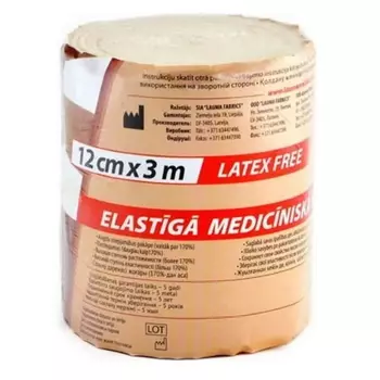 Lauma Бинт медицинский эластичный компрессионный высокой растяжимости 3 м х 12 см 1 шт