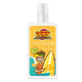 Лава Лава Спрей детский солнцезащитный с пантенолом SPF 50+ 150 мл