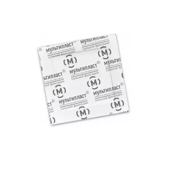 Мультипласт Лейкопластырь бактерицидный сильной фиксации 3,8 см х 3,8 см 1 шт