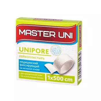 Лейкопластырь Master Uni катушка 1 см х 500 см на нетканой основе